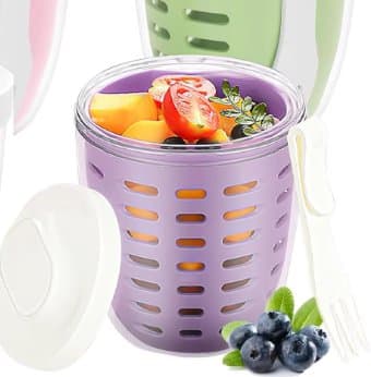 Taza porta frutas con colador integrado
