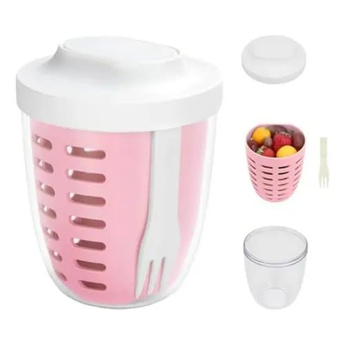 Taza porta frutas con colador integrado