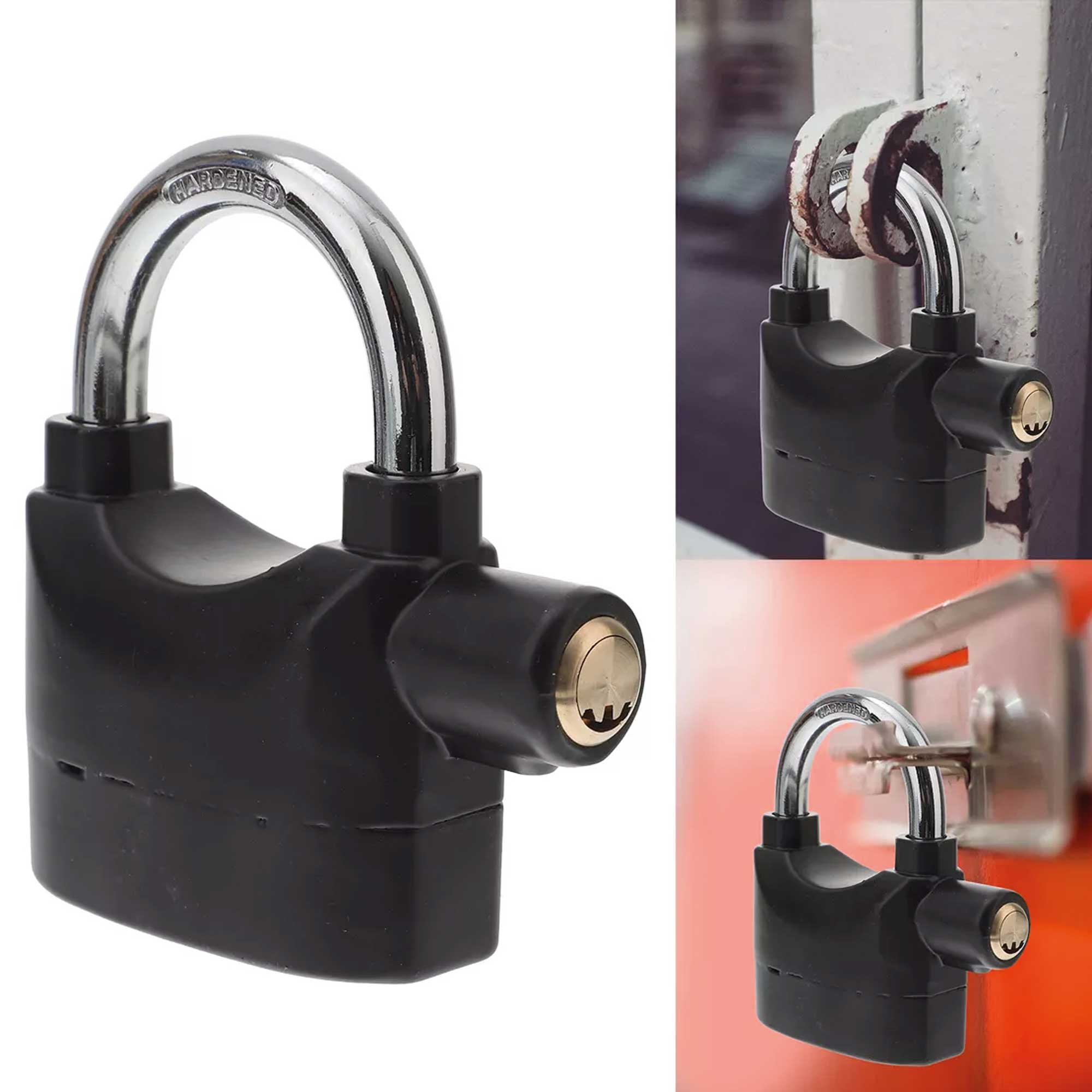 Candado de seguridad con alarma sonora