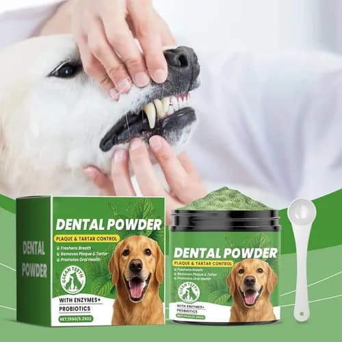Polvo dental para perros