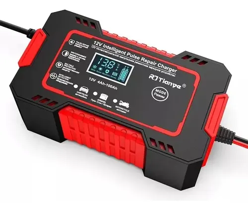 CARGADOR DE BATERIA PARA CARRO Y MOTO 12V