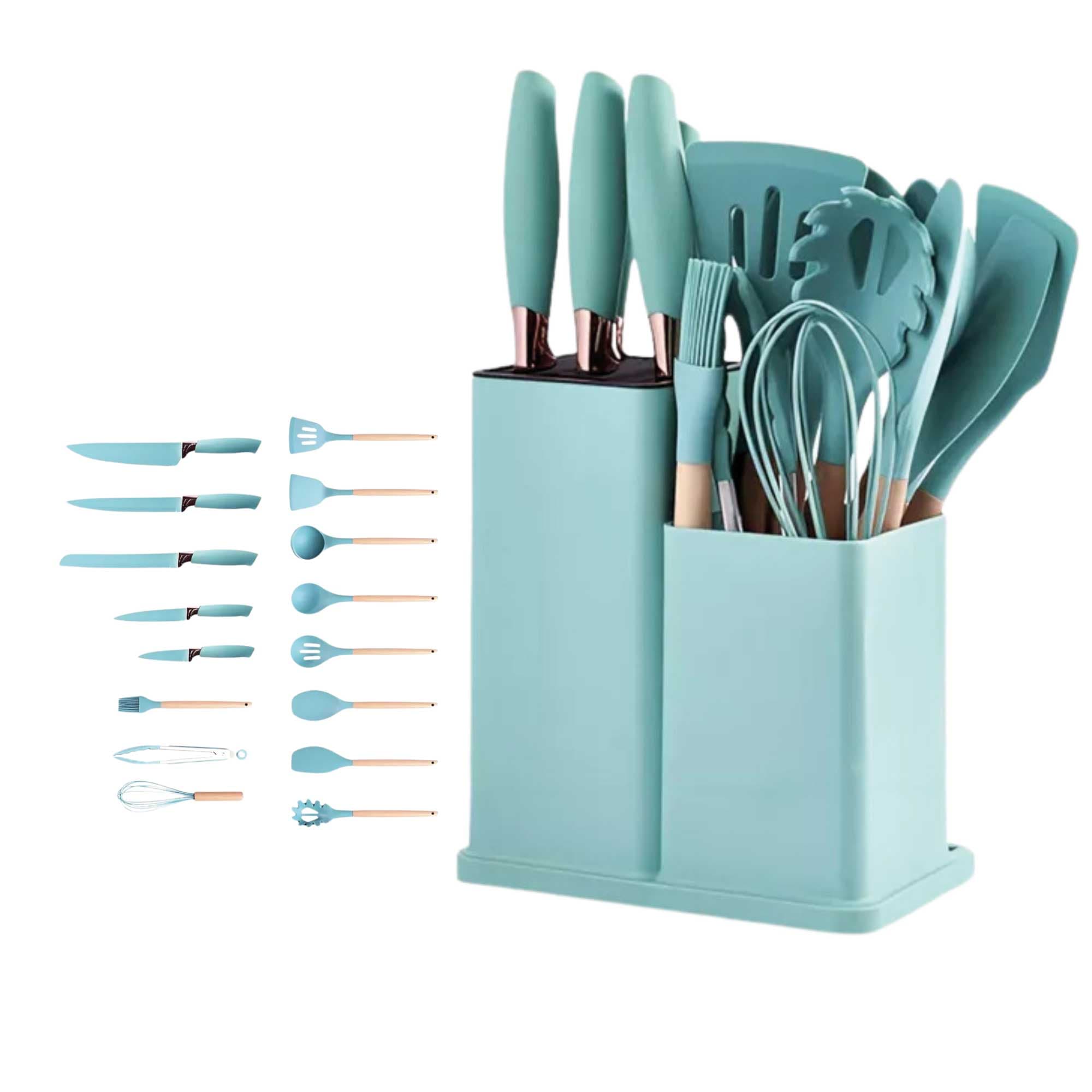 SET DE UTENSILIOS 19 PIEZAS CON TABLA