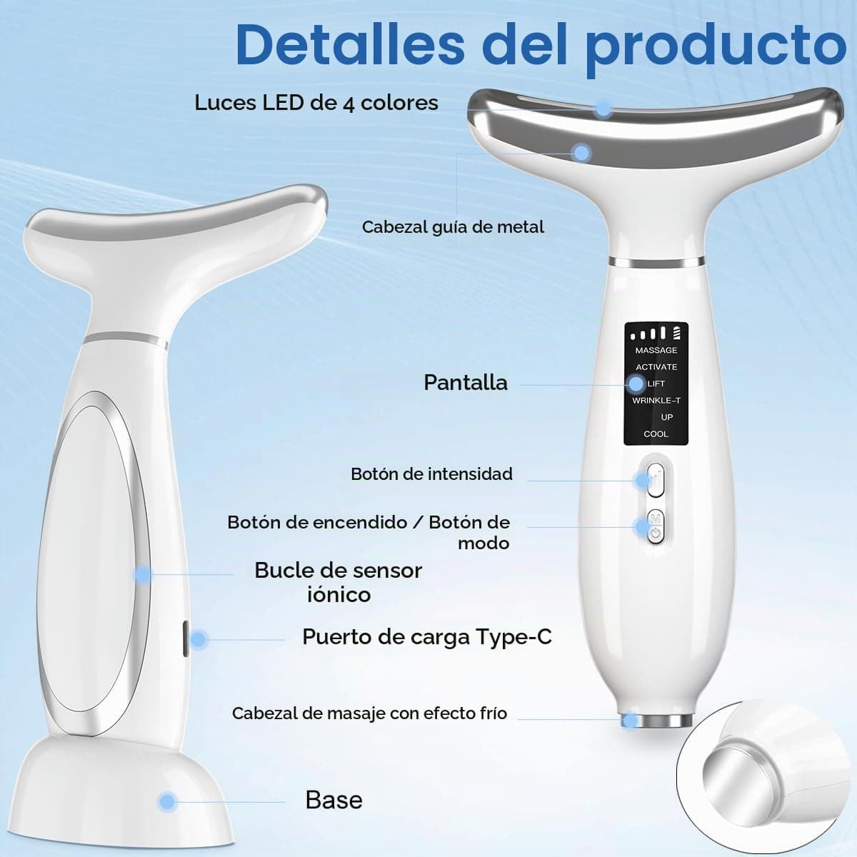 MASAJEADOR DE PAPADA DIGITAL CON PANTALLA